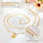 Amazon - Collar Letra,Collares de Mujer Acero Inoxidable Baño de Oro14k Cadena con Dije | Prime