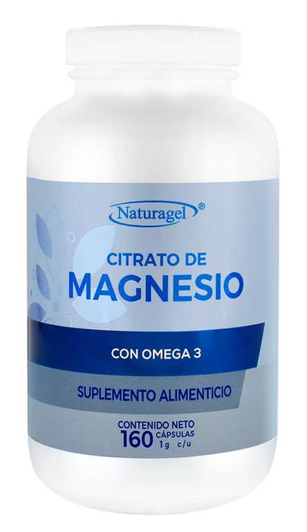 Costco: Naturagel Citrato de Magnesio con Omega 3 160 Cápsulas