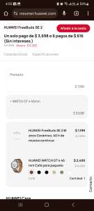 Huawei: Huawei Watch GT4 + Freebuds SE + Band 8 PAGANDO CON MERCADO PAGO ( CON CASH BACK SALE EN 2950 )