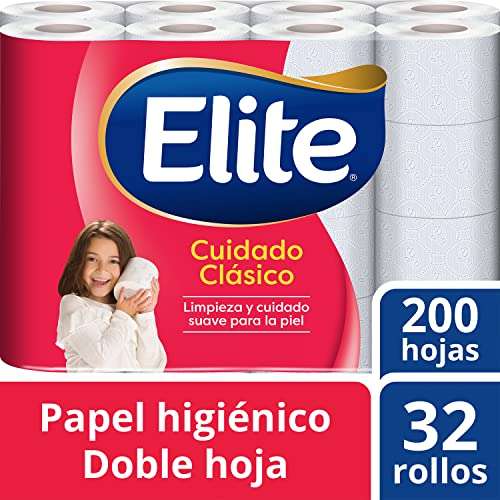 Amazon: Papel higiénico Elite Cuidado Clásico 32 rollos - Planea y ahorra
