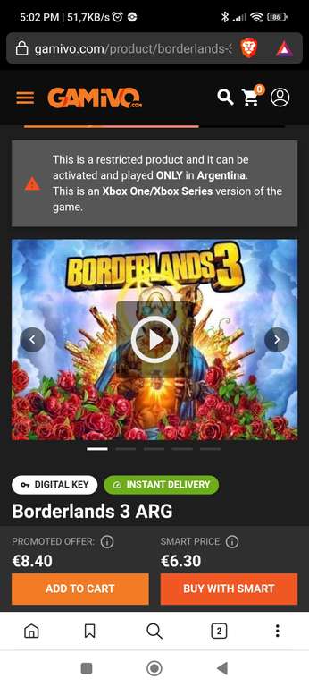 Gamivo: Borderlands 3 Xbox Argentina
