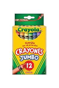 Amazon: Crayolas en oferta | Ejemplo: Crayón Jumbo de Cera Crayola, Paquete de 12 | Envío gratis con Prime