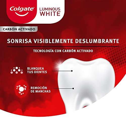 Amazon:Colgate Pasta Dental Blanqueadora, Luminous White Carbón Activado 125 ml - Planea y ahorra