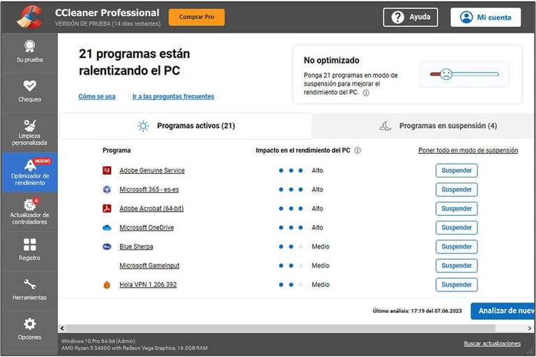 CCleaner Professional - Software de Mantenimiento de PC