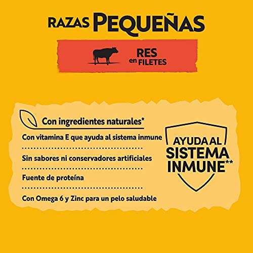 Amazon: PEDIGREE Alimento Húmedo Raza Pequeña Res Filetes 24 Sobres