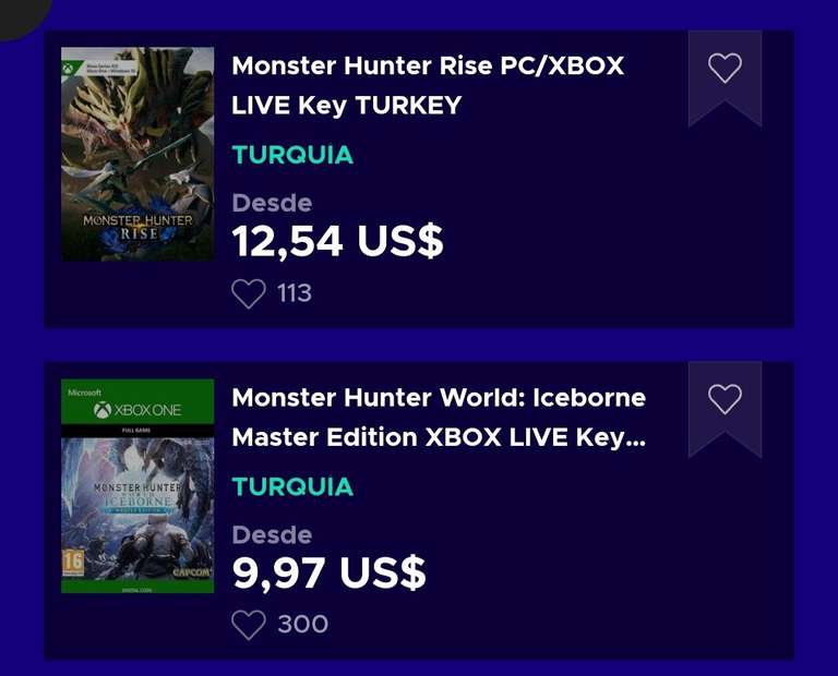 ENEBA | Monster hunter world por 10 us y mhr por 12 para Xbox (Turquía)