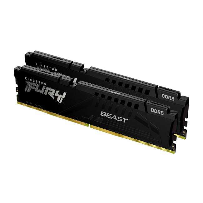Digitalife: Memoria Ram Kingston Fury Beast Black DDR5 5200Mhz 32Gb (2 x 16Gb) Non-Ecc Cl40 Xmp