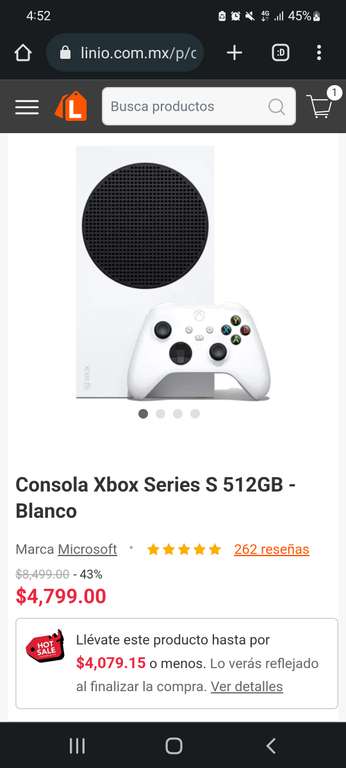Linio: Consola Xbox Series S 512GB - Blanco | Pagando con PayPal