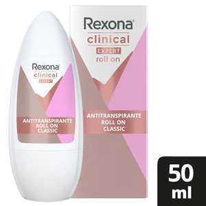 Amazon: Rexona Clinical Expert - Antitranspirante Mujer Roll On - Triple Proteccion - 50 mL - Planea & Ahorra