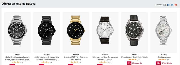 Amazon: Relojes Bulova en oferta del día