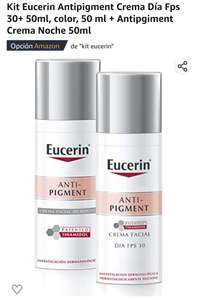 Amazon Kit Eucerin Antipigment Crema Día Fps 30+ 50ml, color, 50 ml + Antipgiment Crema Noche 50ml