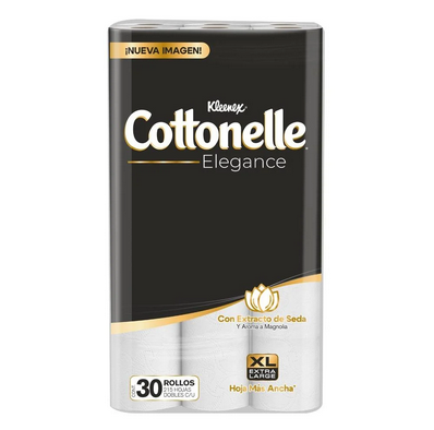 Bodega Aurrera: Papel higiénico Kleenex Elegance Cottonelle 30 rollos con 215 hojas dobles c/u