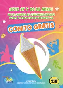 Nutrisa: Conito GRATIS en compra de helado suave o bola (27 y 28) y 2x1 en helado suave doble el 30 de abril