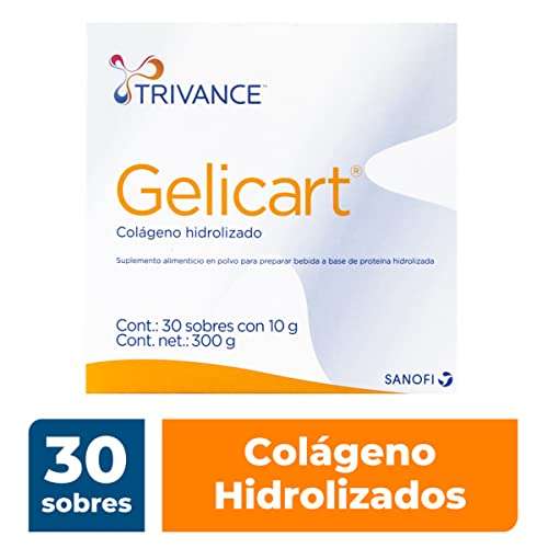 Amazon: Gelicart 10 g Colageno Hidrolizado 30 sobres. Planea y cancela.