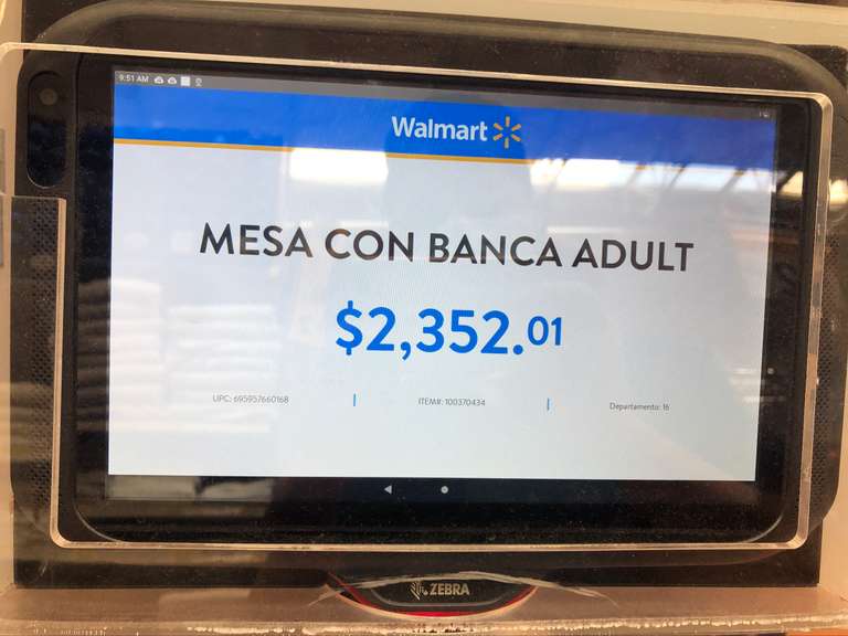 Walmart Set mesa y 2 bancos plegables adultos