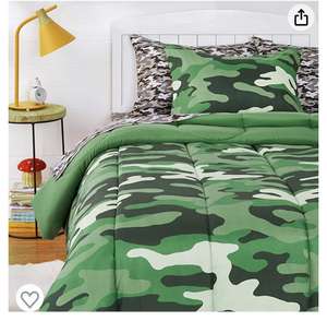 Amazon: Juego de cama camuflaje tamaño individual