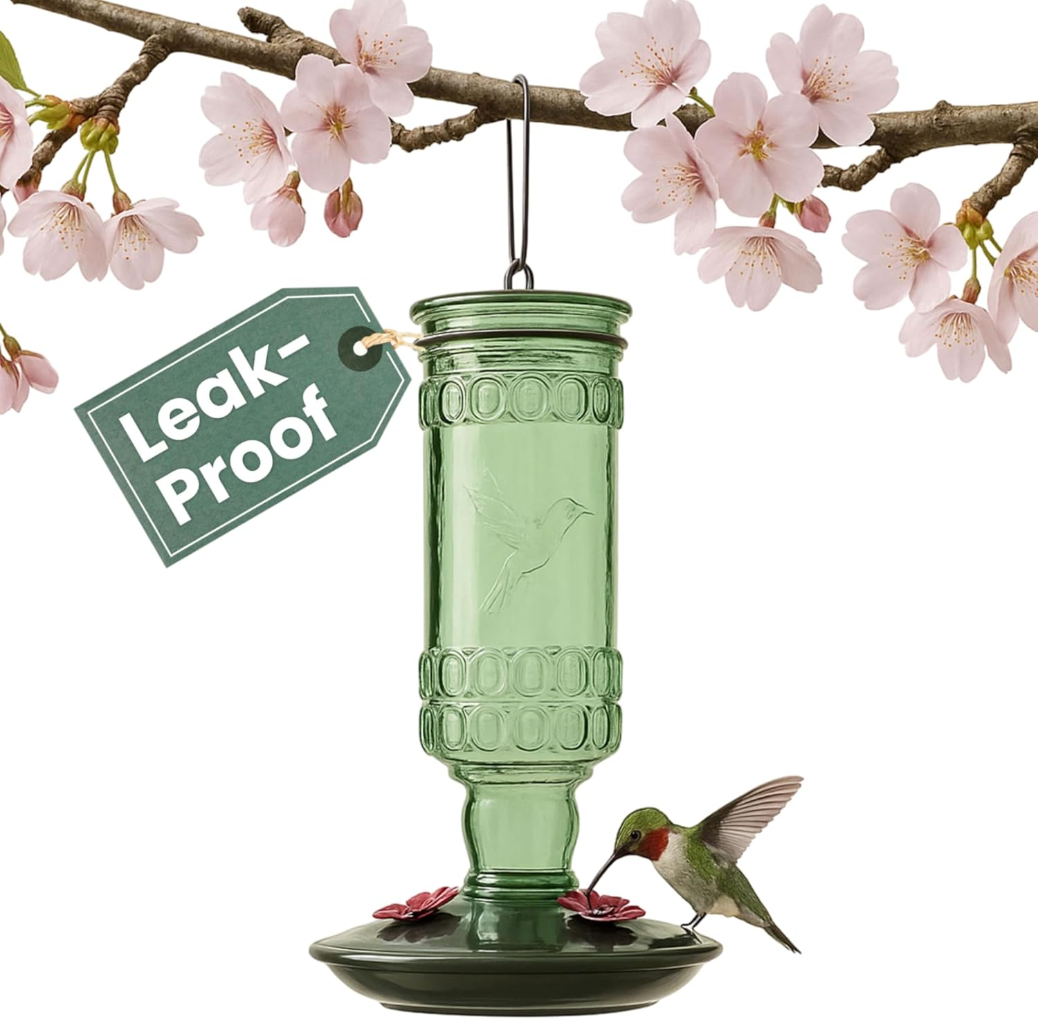 Amazon: Bebedero para Colibríes Perky-Pet (Botella Antigua de Vidrio)
