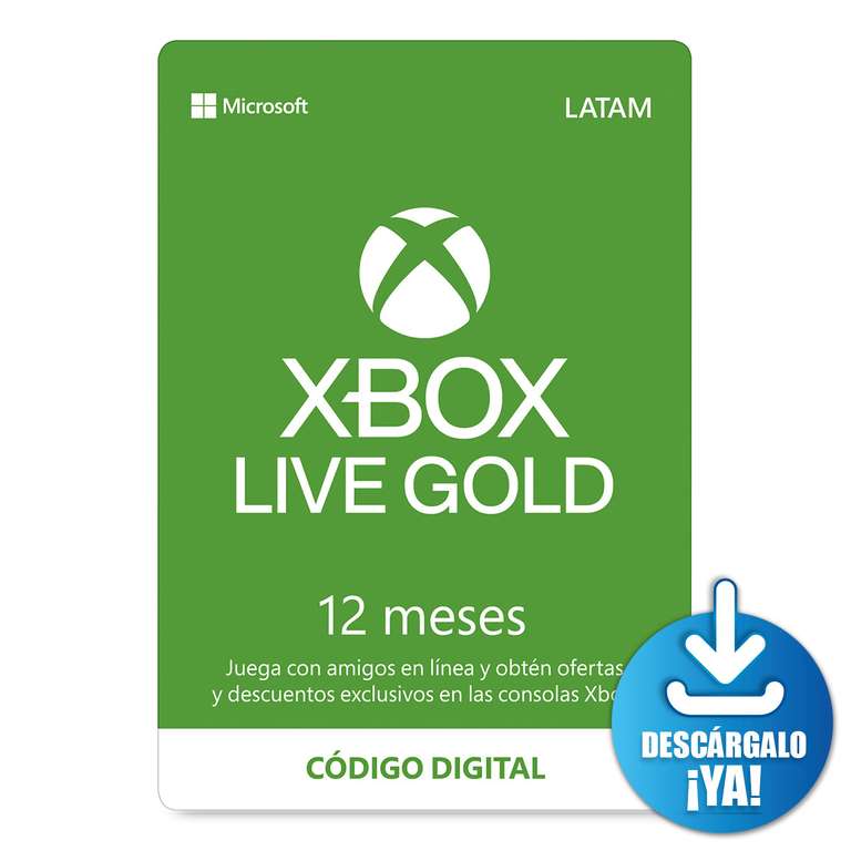 RADIOSHACK: 12 Meses Xbox Live Gold (cuentas nuevas Upgrade a Game Pass Ultimate por $10 adicionales)