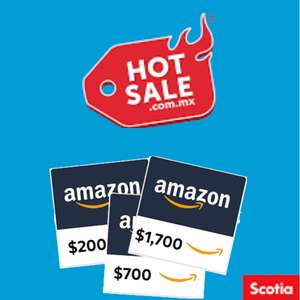 Scotiabank Hot Sale 2023: Compra en Amazon y Recibe Hasta $1,700 en Tarjetas de Regalo (Tarjeta de Débito)