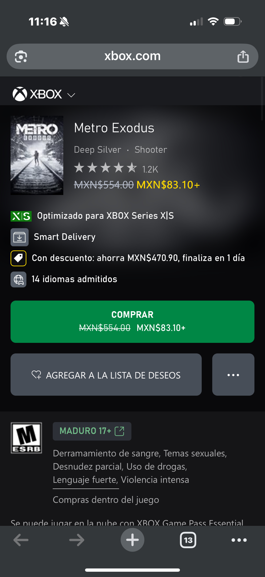 Xbox: Metro Exodus