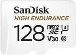 AMAZON: SanDisk Tarjeta microSD de video de alta resistencia de 128 GB (Excelente para cámaras de seguridad)