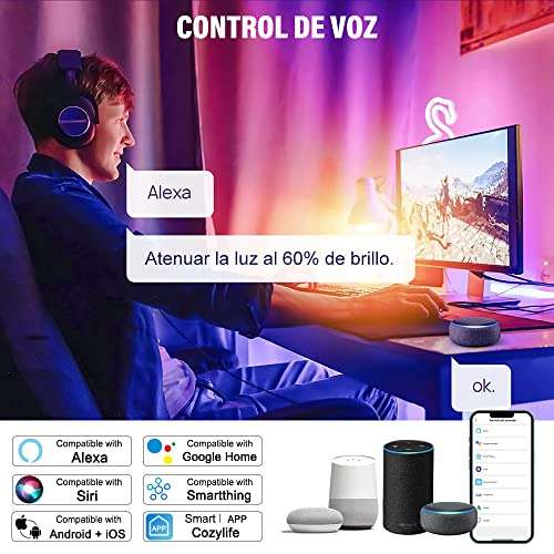 Foco Led Inteligentes Wifi Rgbcw Control Remoto De Cozylife App Y