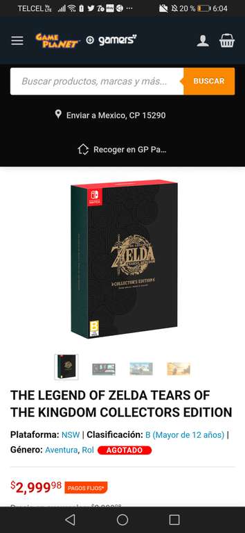Game Planet: Preventa The Legend of Zelda Tears of the Kingdom Collectors Edition Nintendo Switch