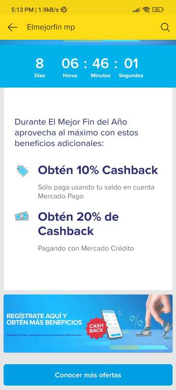 Buen Fin 2022 Mercado Pago: 10% cashback pagando con saldo ó 20% pagando con Mercado Crédito