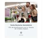 Banorte 15% Bonificación con TDC Digital (10% con física) en Venta Nocturna Aeroméxico de 8 pm a 8 am | Compra mín $10,000