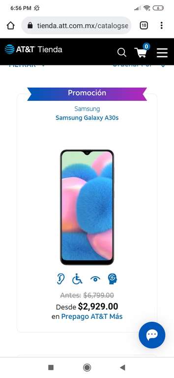 Samsung Galaxy A30s en AT&T