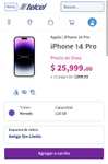 Telcel: iPhone 14 pro y pro max disponibles con 20% HSBC o 15% Santander