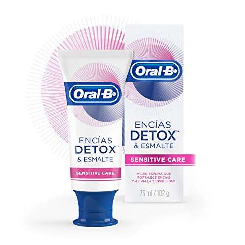 Amazon: Oral - B Encías Detox Sensitive Care Pasta Dental Con Flúor 3 Unidades de 75 ml c/u, Total 225ml