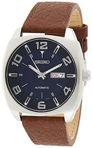 Amazon: Reloj Seiko para Hombres 44mm, pulsera de Piel, cubierta de Hardflex