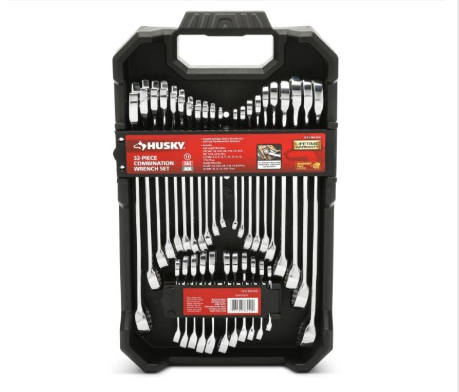Home Depot: Juego llaves combinadas Husky 32 piezas