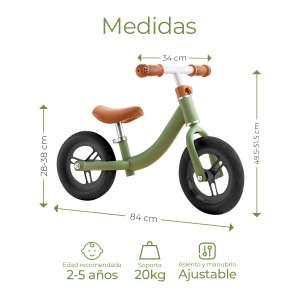 Amazon Prime Raganet, Bicicleta de Equilibrio para niños, Bici sin Pedales de Aprendizaje, Acero Inoxidable