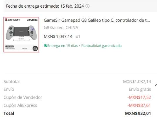 AliExpress: Gamepad GameSir G8 Galileo