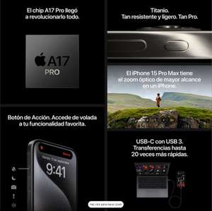 Bodega Aurrera: iPhone 15 Pro Max 512GB Titanio Negro + BBVA 12MSI
