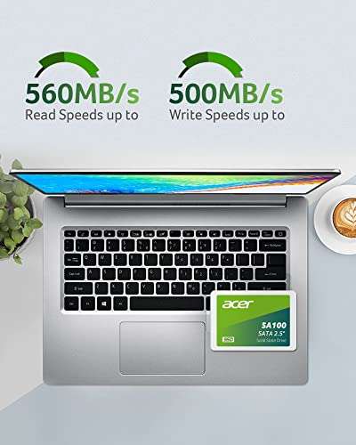 Amazon: Acer Unidad SSD SA100 480GB SATA 2.5" 560MB/S