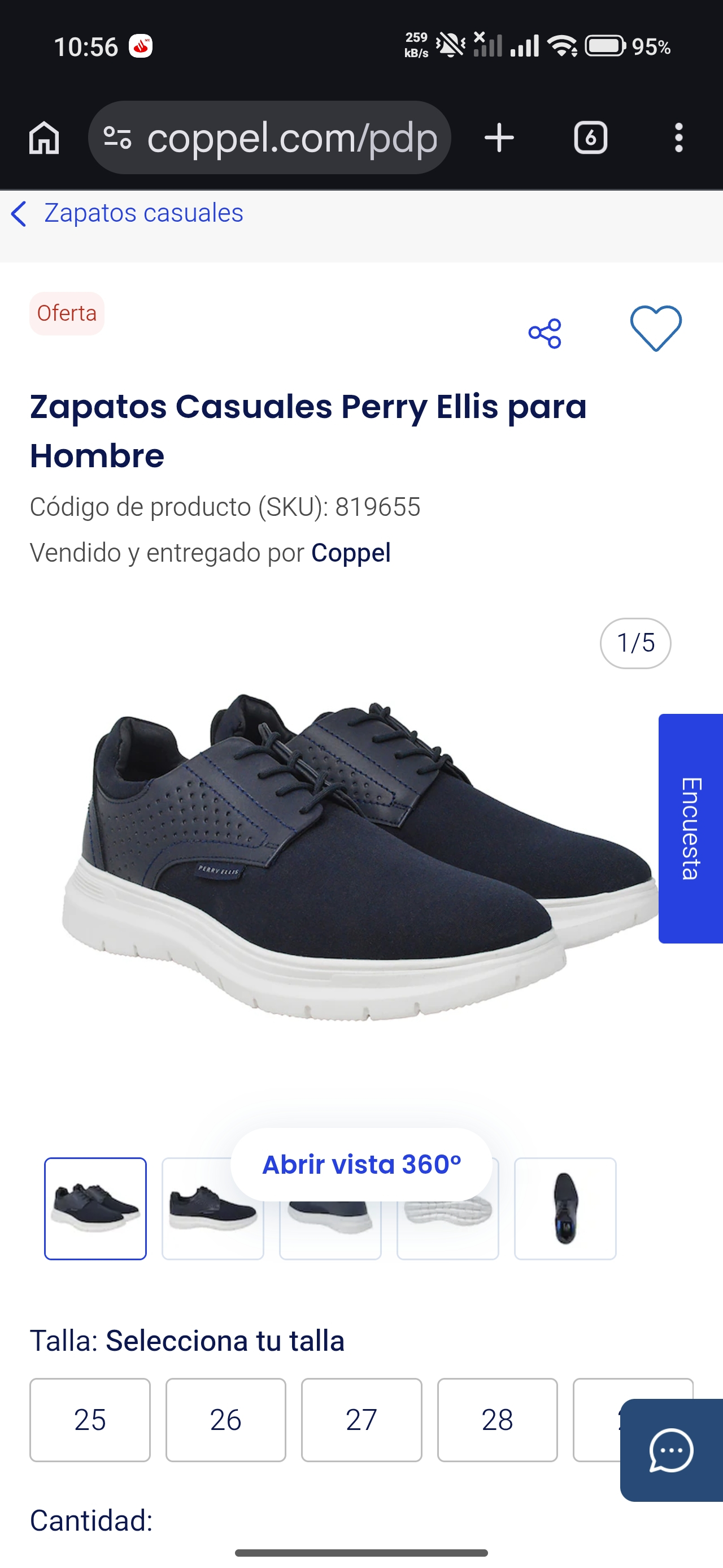 Coppel: Zapato negro Perry ellis