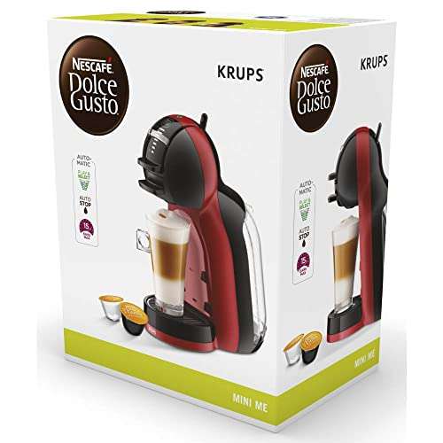 Amazon: Krups Dolce Gusto Mini Me Roja KP120HMX Cafetera Multibebidas de Cápsulas Automática, Más de 30 Bebidas Calientes y Frías