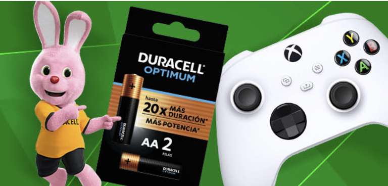 Amazon: obtén Pilas AA Duracell Optimum en la compra de un control de Xbox