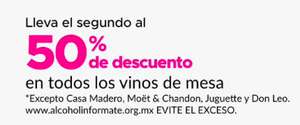 Soriana: 50% de descuento en la compra del segundo Vino de Mesa y Diversos licores