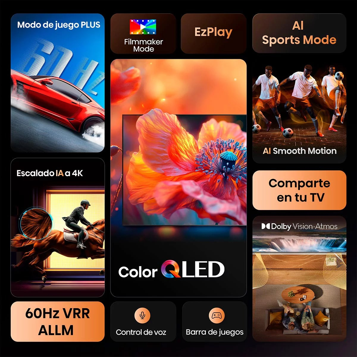 Costco: Hisense Pantalla 65" HI-QLED 4K Fire TV, Dolby Atmos/Visión, HDMI 2.1