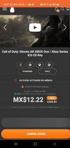Kinguin: Call of duty ghost Xbox