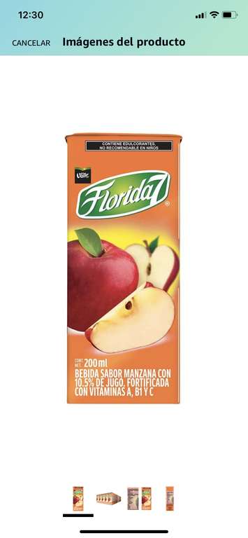 Amazon planea y cancela: Florida 7, 40 Pack Bebida Sabor Manzana 200 ml cada uno.