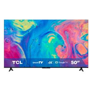Chedraui: Pantalla TCL 50" QLED Google TV con Santander en una exhibición