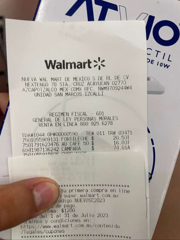 Walmart: Lampara y cargador inalámbrico atvio