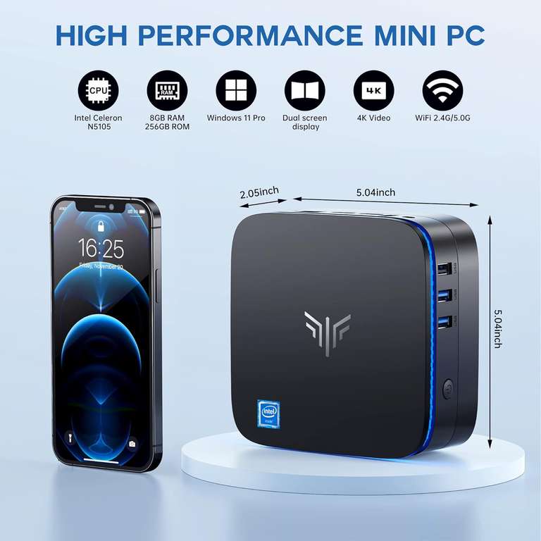Amazon: Mini PC KAMRUI AK1 Plus Mini PC, 8GB RAM 256GB SSD, Intel Alder Lake N95