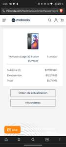 Motorola: Celular Motorola Edge 30 Fusion (18 MSI PAYPAL)