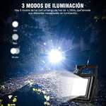 Amazon: 3 Linternas LED Recargables Alta Potencia, Linternas Tácticas Luz UV, Blanca, COB, 1600 Lúmenes